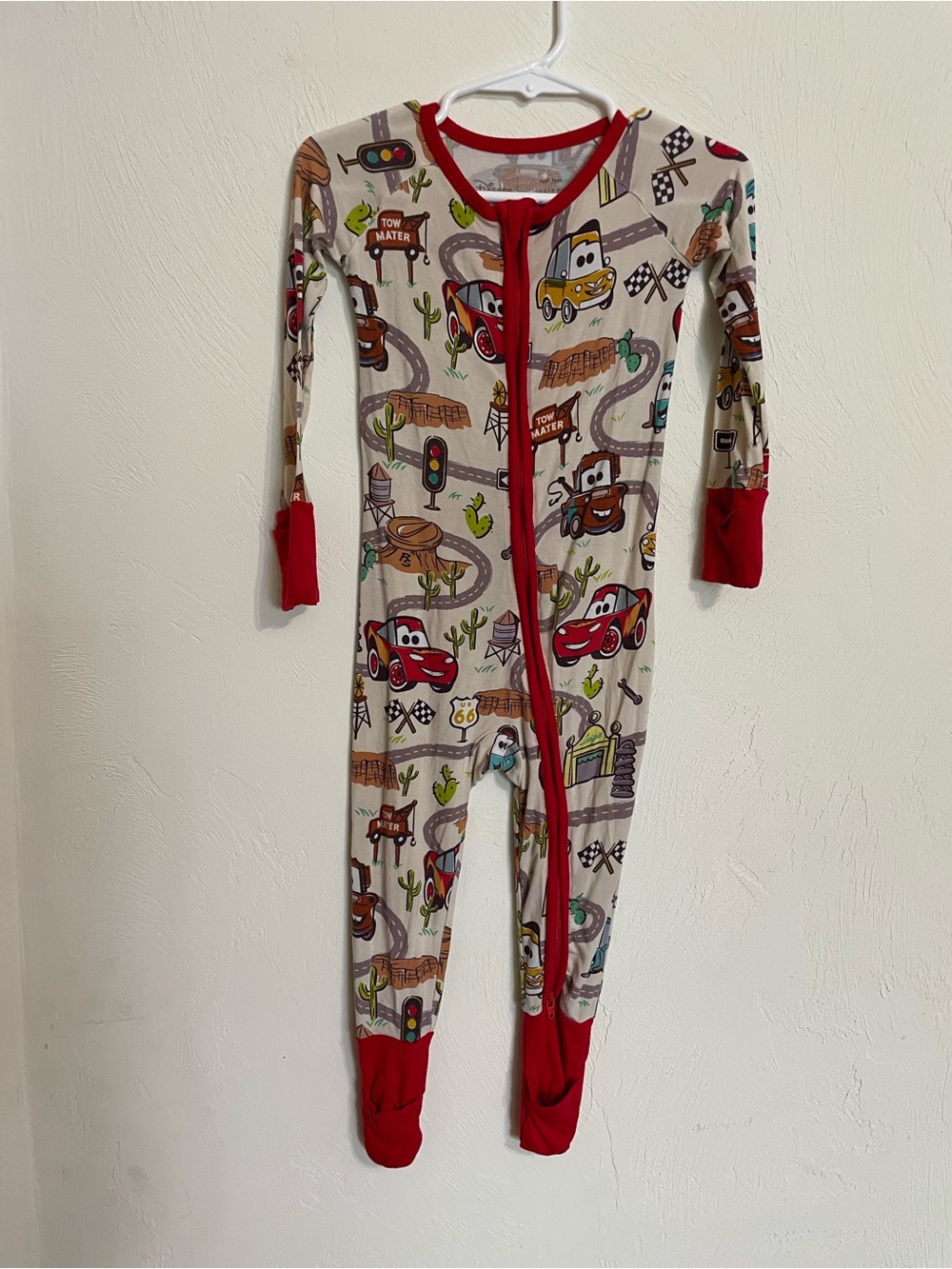 Little Sleepies Cars zippered footie sz 12-18 mo